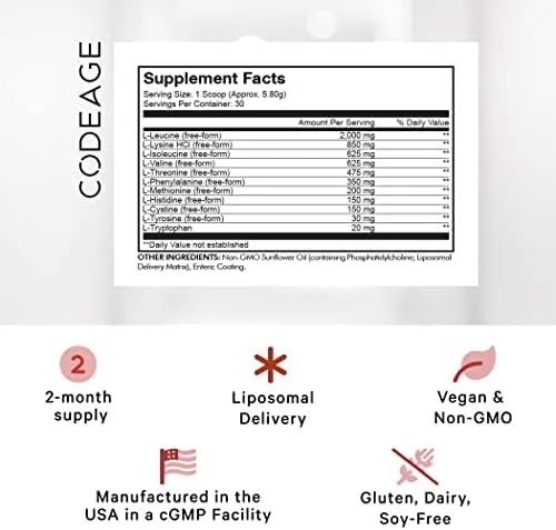 Codeage Liposomal Multi Amino+ Powder