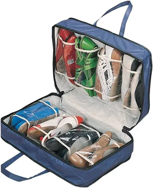 WalterDrake Blue Shoe Storage Travel Bag, 19.5” x 13.25” x 5.5”