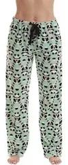 Just Love Womens Panda Print Micro Fleece Pajama Pants