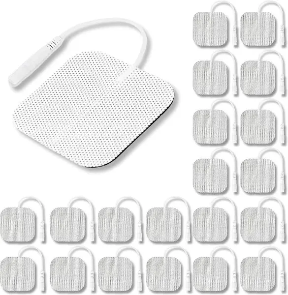 20 Pcs TENS Unit Replacement Pads 2x2&#034; Reusable Self-Adhesive Electrodes Compati