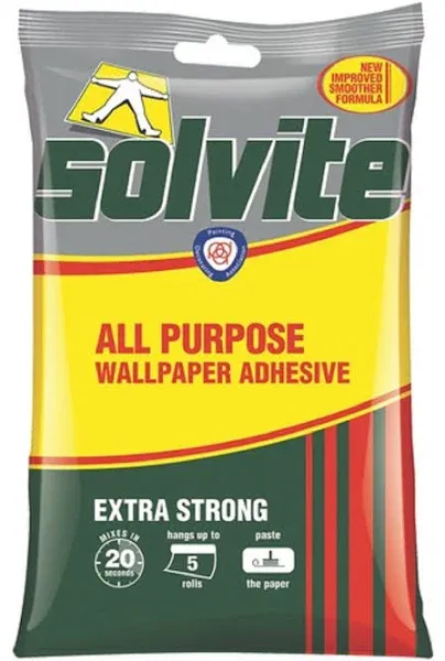 Solvite All Purpose Wallpaper Adhesive Paste Sachet 5 Roll