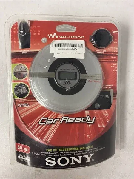 New Sealed Sony Walkman - Portable CD Player D-EJ106CK 2004