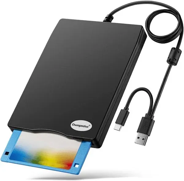 3.5&#034; USB Floppy Disk Drive External Portable 1.44 MB FDD for PC Windows 