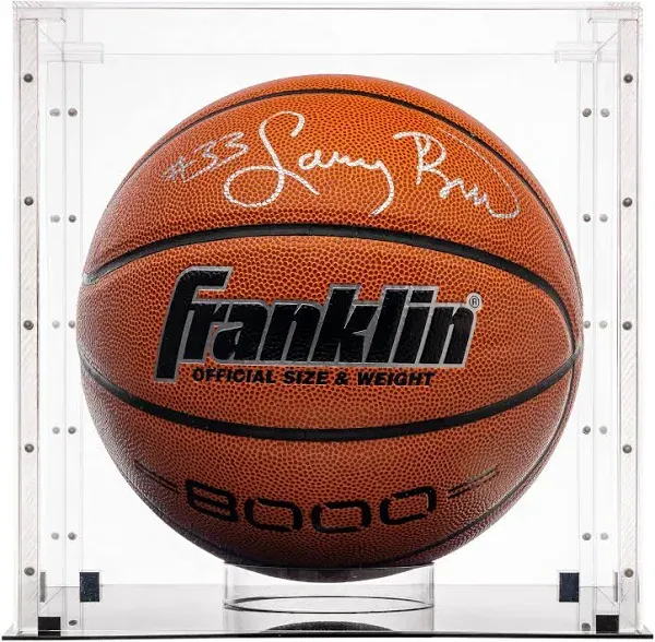 Franklin Sports Full Size Basketball / Soccer Acrylic Display Case Magnetic Snap Together Memorabilia UV Protected Sport Collectibles