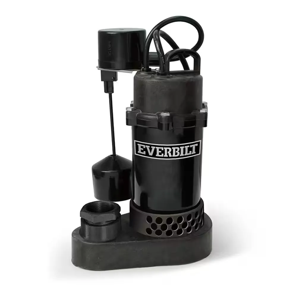 Everbilt HDSP50V 1/2 HP Aluminum Sump Pump Vertical Switch, Black