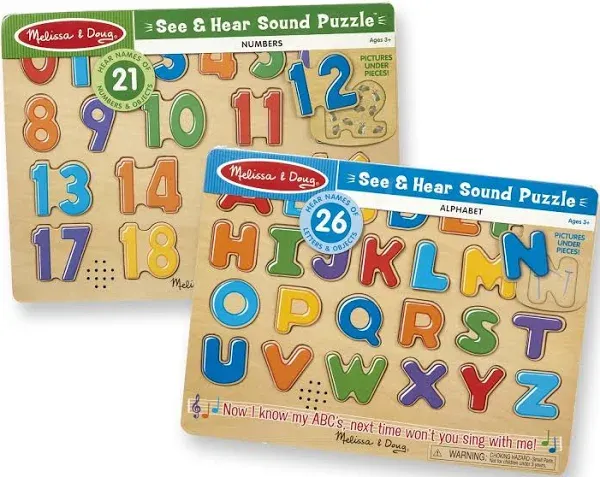 Melissa & Doug Numbers & Alphabet Sound Puzzle