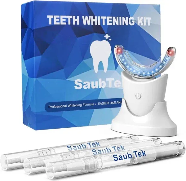 Teeth Whitening Kit, 32X LED Light Teeth Whitener Gel Pen Strips with Hydroge...