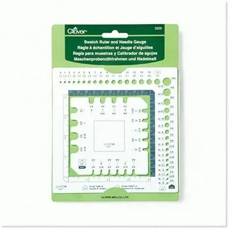 Clover 3200 Mesh Samples - Knit and Crochet Needle Counting Frame &amp; Needle Measurement