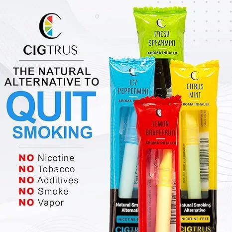 Cigtrus Smokeless Air Inhaler - Natural Smoking Alternative | Tobacco-Free, Nicotine-Free, & Non-Electric | Oral Fixation Relief - Quit Smoking Aid & Stop Vaping Aid | Lung Detox Pen | Variety Pack