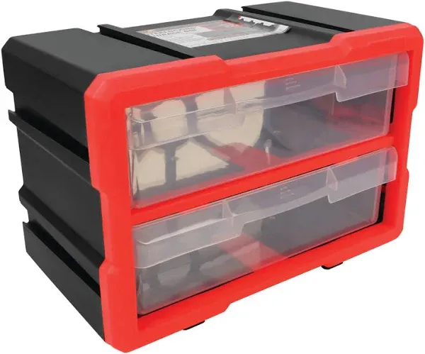 Performance Tool 2-Drawer Interlocking Storage Bin