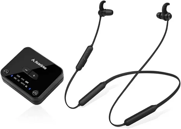 Avantree HT4186 Wireless In-Ear Headphones Transmitter Set Color: BLK