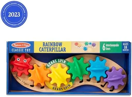 Rainbow Caterpillar Gears Toy Melissa &amp; Doug 13084