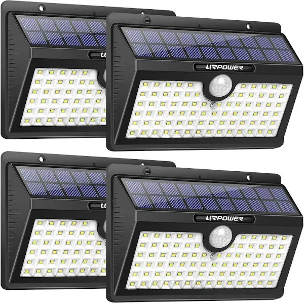 URPOWER Solar Lights, 78 LED Solar Motion Sensor Lights Outdoor Waterproof Solar