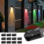 Bridika Solar Fence Lights Outdoor, Lens LED Fence Lights Solar Power, Solar ...