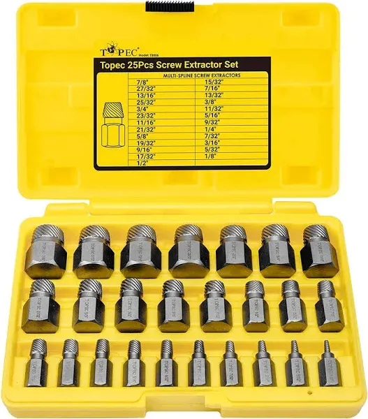 Stripped Bolt Extractor Socket Set 25 Pieces Damaged Bolt Remover