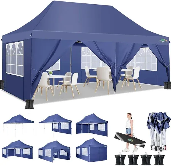 10&#039;x20&#039; Pop up Canopy Party WeddingTent Heavy Duty Commercial Gazebo Waterproof