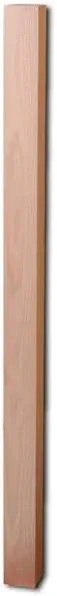 Red Oak 4000 3-1/4 x 54 inch Blank Style Wood Newel Post for Stair Remodeling