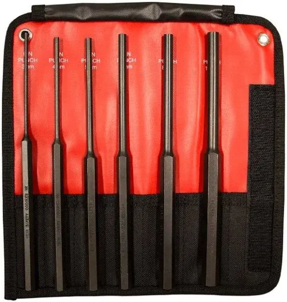 Mayhew 62081 Metric Long Pin Punch Set, 6-Piece