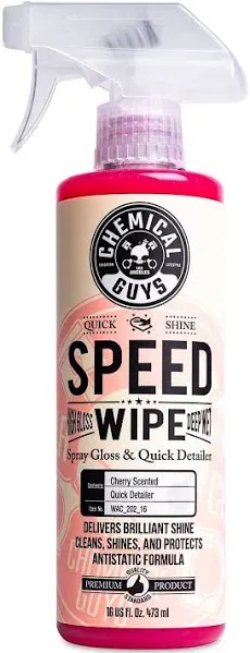 Chemical Guys WAC_202_16 Speed Wipe Quick Detailer, Safe for Cars, Trucks, SUVs, Motorcycles, RVs & More, 16 fl oz, Cherry Scent