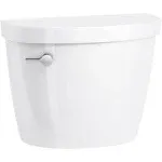 Kohler K-31614-0 Cimarron 1.6 GPF Toilet Tank &amp; Lid-Left Hand Lever - White