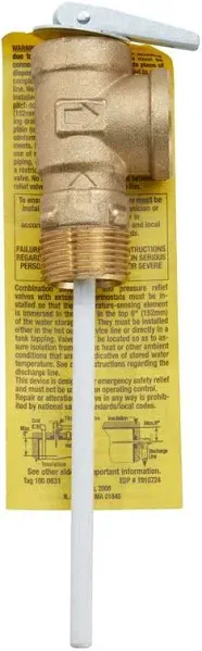 Watts Sea 66100 100XL-4 3/4" 150 Psi 100Xl-4 T & P Relief Valve