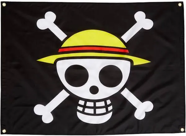 GE Animation One Piece Luffy's Straw Hat Pirate Flag