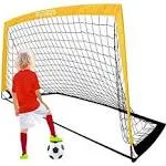 RUNBOW Portable Kids Soccer Goal for Backyard Practice Soccer Net with Carry Bag 6x4ft, 5x3ft, 4x3FT Multiple Sizes