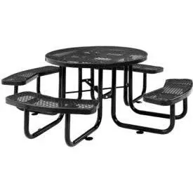 Global Industrial 46" Round Outdoor Steel Picnic Table