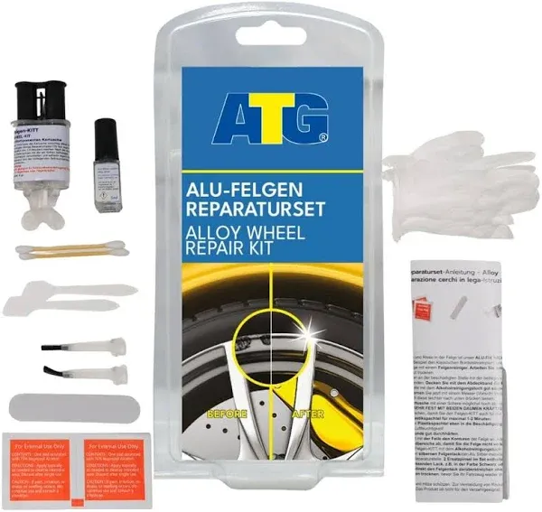 ATG Rim Scratch &amp; Rim Dent Scratch Repair Curb Rash Repair Kit Car Paint Scra...