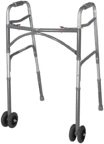 Pair of 500lb Drive Medical Heavy Duty Double 5&#034; Bariatric Walker Wheels 10118SV