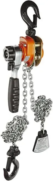 CM 602 Series Mini Ratchet Lever Chain Hoist, 6-19/64" Lever, 550 lbs Capacity, 5' Lift Height