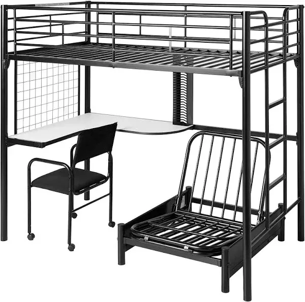 Coaster Furniture Twin Workstation Loft Bed Black 2209