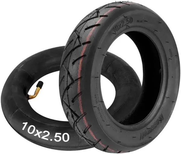 10x2.50 Tire + Inner Tube Set for 6” RIM 10" Scooter Wheels Electric Scooter Swagcycle Hover Board Smart Self Balancing Electric Scooters 36V 48V 400W 500W 800W Hub Motor