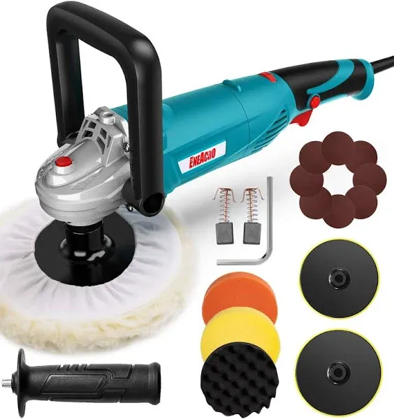 Polisher Rotary Car Buffer Polisher Waxer 1200W 7inch6inch Variable Speed