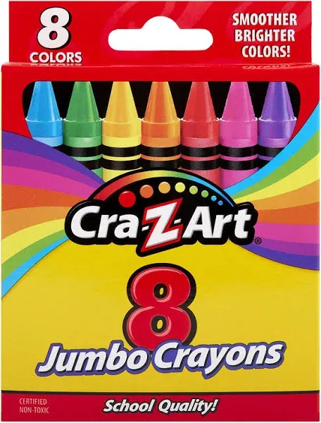 Cra-Z-Art Jumbo Crayons Assorted Colors 8 Count