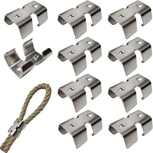 304 Stainless Steel Heavy Duty Rope Clamps Double Rope Clamps 2 Lines of Rope...