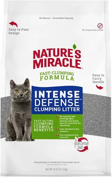 Nature's Miracle Intense Defense Odor Control Clumping Cat Litter