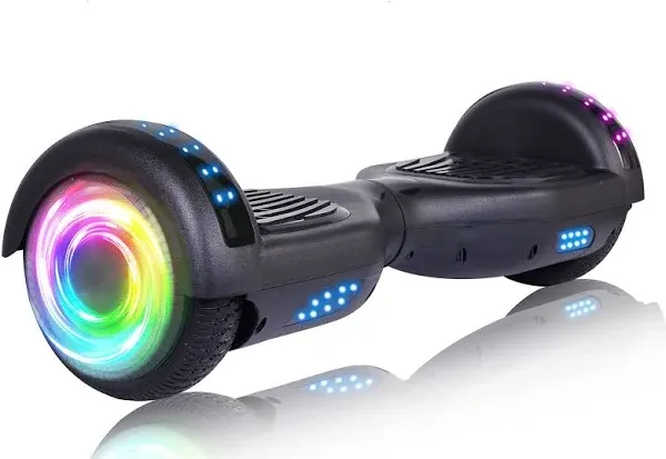 SISIGAD Hoverboard for Kids Ages 6-12, with Built-in Bluetooth Speaker and 6.5" Colorful Lights Wheels, Safety Certified Self Balancing Scooter Gift for Kids