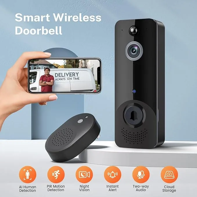 Walmart Waterproof WiFi Video Doorbell Camera