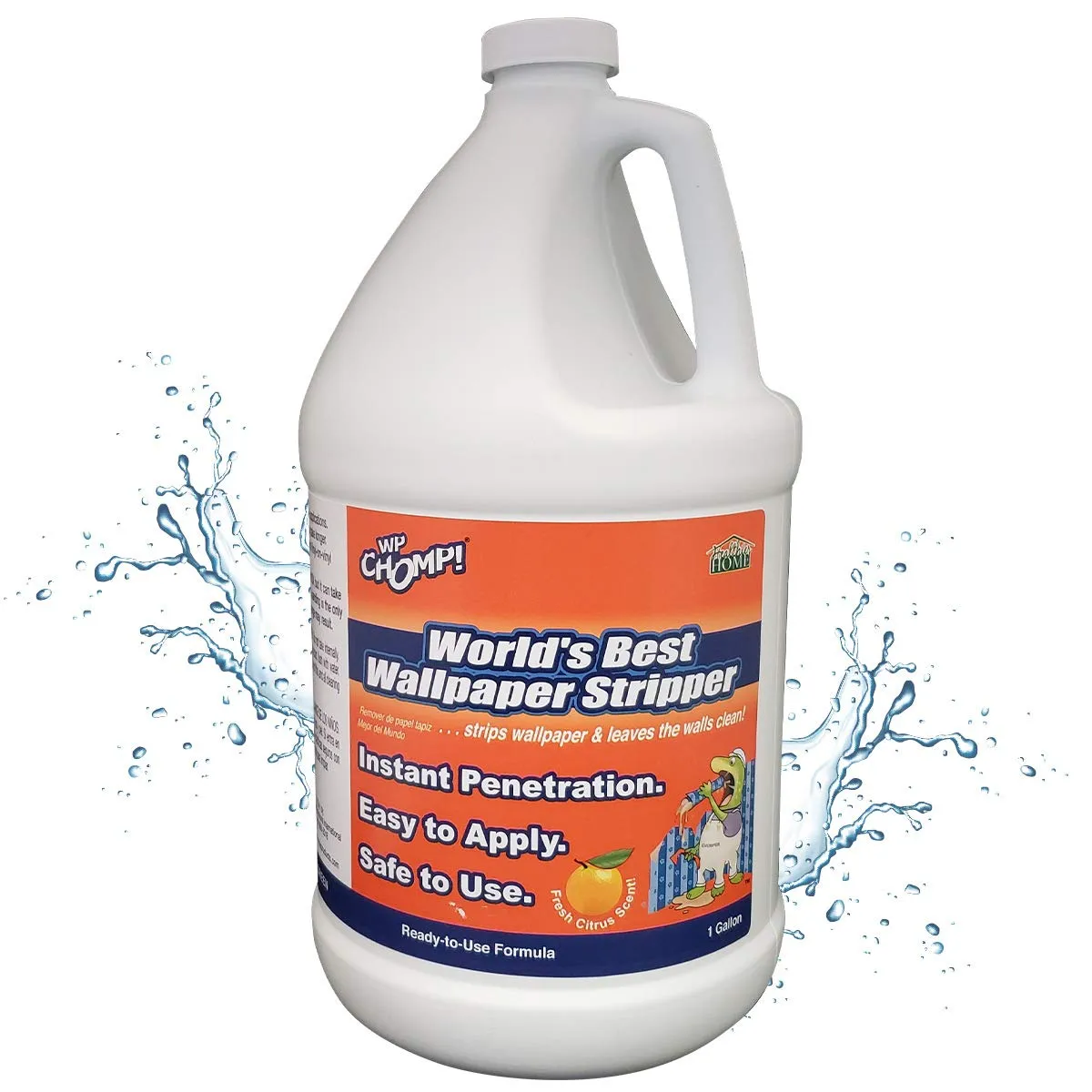 WP Chomp World’s Best Wallpaper Stripper: and Sticky Paste Remover, Citrus Scent 128 Fluid Ounces