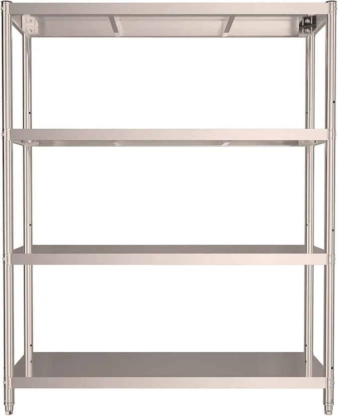 4 Tier Adjustable Stainless Steel Storage Shelves