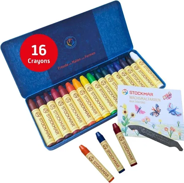 Stockmar - Beeswax Stick Crayons, Set of 16