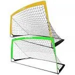  Portable Kids Soccer Goal for Backyard Practice Soccer Green 6x4 FT, 1 Pack