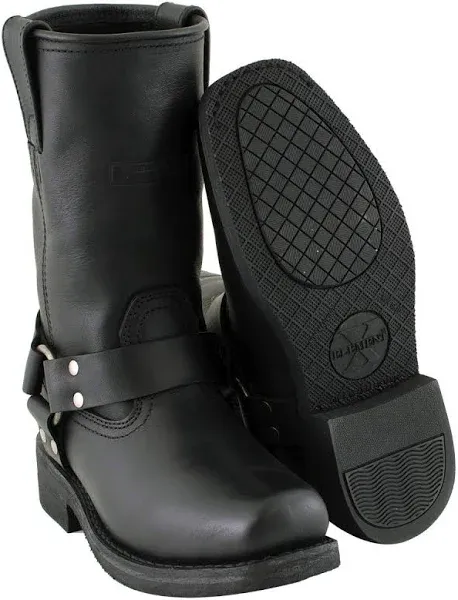 NEW Xelement 2442 Women&#039;s Black &#039;Classic&#039; Full Grain Leather Motorcycle Boots 6