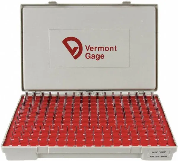 VERMONT GAGE 101200400 Pin Gauge Set,Dimension Type &#034; 39UF10