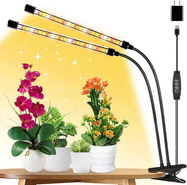 LPMZMBL Full Spectrum 4-Head Plant Grow Lights