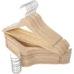 ELONG HOME Solid Wooden Hangers 30 Pack, Wood Suit Hangers with Extra Smooth