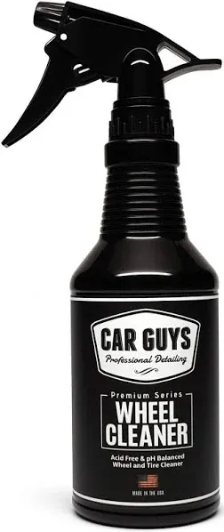 CAR GUYS Wheel Cleaner | Effective Rim and Tire Cleaner | Safe & Versatile Brake Dust Remover for Alloy, Chrome, Aluminum Rims, White Wall Tires, and More! | 18 Oz