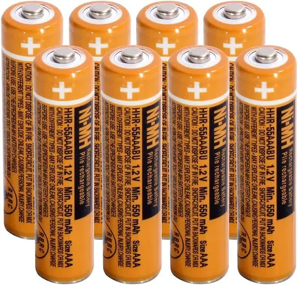 NI-MH AAA Rechargeable Battery 1.2V 550mah 8-Pack hhr-55aaabu AAA Batteries f...