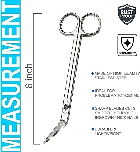 Krisp Beauty Long Handled Toenail Scissors Clippers